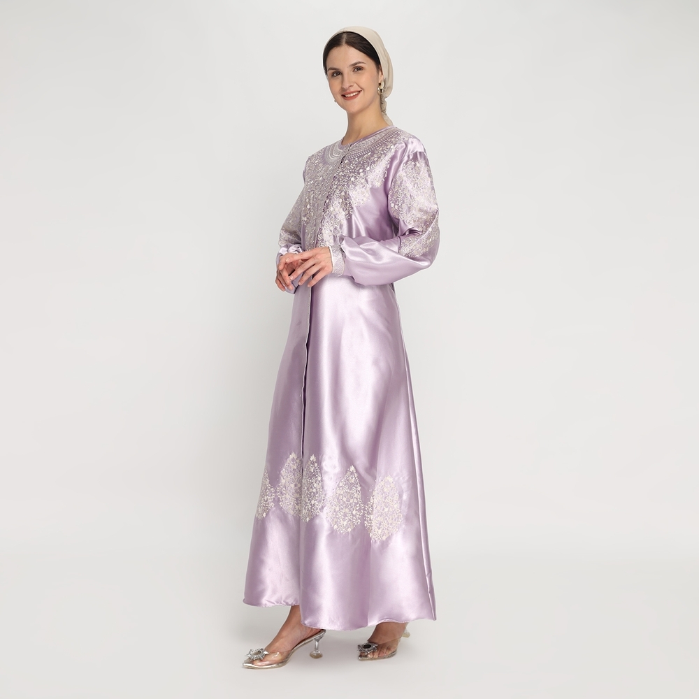 Elegant Lavender Midi Dress